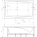 ROCA FANTASY ванна 1850*1150мм, прямоугольная, в комплекте с рамой A24T098000 интернет-магазин ▻Dom247◅ Оплата по факту доставки