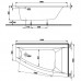 KOLO CLARISSA асиметричная ванна (160*100 см), правая ванна+ноги XWA0860 интернет-магазин ▻Dom247◅ Оплата по факту доставки