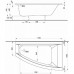 KOLO CLARISSA асимметричная ванна 170*105 см, правая XWA0870000 интернет-магазин ▻Dom247◅ Оплата по факту доставки