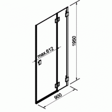 KOLO NIVEN дверь распашная 90см, (правая) FDRF90222003R