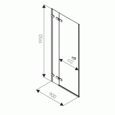 KOLO NEXT двери распашные 90 см HDRF90222003L