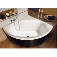VILLEROY & BOCH SQUARO ванна угловая с передней панелью,1450*1450, цвет ванны белый, цвет панели черный BQ145SQR3PBV-01
