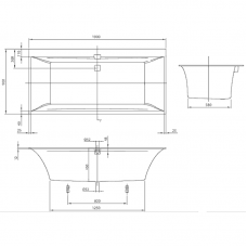 Ванна Villeroy & Boch Squaro Edge UBQ190SQE2DV-01 190x90