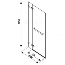 KOLO NEXT двери распашные 100 см DRF10222R03L