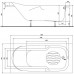KOLO DIUNA ванна акриловая 160*75 см. белая с ножками XWP3165 интернет-магазин ▻Dom247◅ Оплата по факту доставки