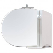 Зеркало "Глория" 105 см с подсветкой и пеналом слева/справа