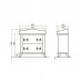 Мебель "АРТ ДЕКО" с умывальником "1837" 80 см (орех итальянский) в интернет-магазин ▻Dom247◅
