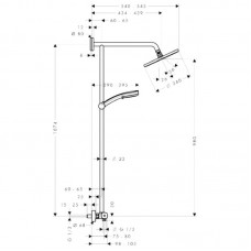 HANSGROHE Showerpipe Verso 240 Душевая система с термостатом 27205000