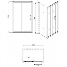 KOLO GEO 6 раздвижные двери 120 см GDRS12222003(A+B)