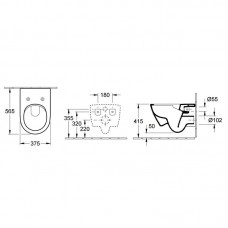 Унитаз подвесной Villeroy & Boch Subway 2.0 5614R0R2