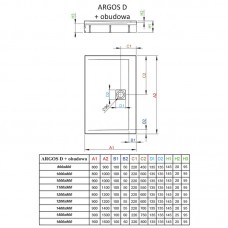 Argos D со съемной панелью (4ADN915-02) 150х90х14,5