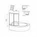 Шторка для ванны VSK2 ROSA 160 R RAIN (76P9010041) 160х150 в интернет-магазин ▻Dom247◅