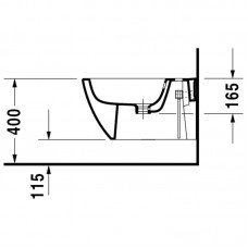 DURAVIT HAPPY D 2 биде подвесное 36,5*54см 2258150000