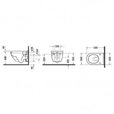 DURAVIT STARCK 3 унитаз подвесной 36*54 см 2225090000