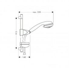 HANSGROHE Mistral 65см - душевая штанга HANSGROHE 27936000