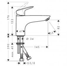 HANSGROHE Logis Monotrou Смеситель для ванны, однорычажный 71311000