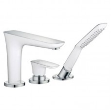 HANSGROHE PuraVida Смеситель для ванны, однорычажный, на 3 отверстия (цв. белый) 15432400