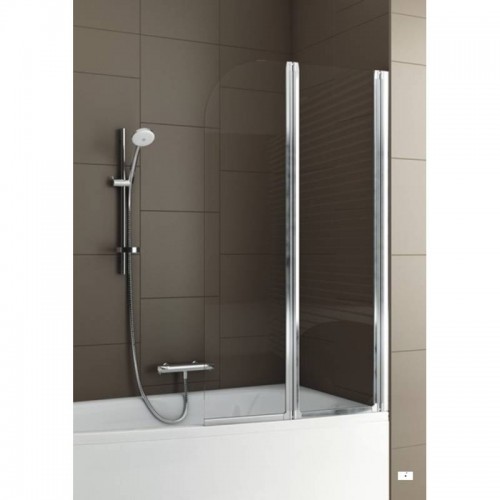 AQUAFORM Modern 2 - Шторка на ванну двухэлементная прозрачная, профиль хром, 81х140 см (170-06991) в интернет-магазин ▻Dom247◅