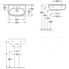 Умывальник Villeroy & Boch O.novo 51666001