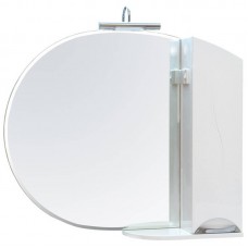 Зеркало "Глория" 95 см с подсветкой и пеналом слева/справа