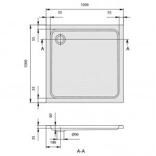 Душевой поддон Villeroy & Boch O.Novo UDA1006DEN1V-01 100x100x6