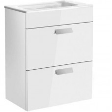 ROCA DEBBA шкафчик 60 см + умывальник, в комплекте с сифоном, с 2-мя ящиками, белый глянец A855905806