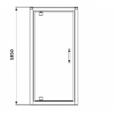 Душевая дверь EGER 599-150-80 80х185