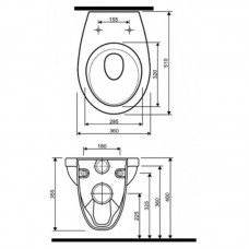 KOLO IDOL подвесной унитаз в комплекте с полипропиленовым сиденьем M1310000U