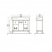 Мебель "АРТ ДЕКО" люкс с умывальником "1837" 100 см (айвори) в интернет-магазин ▻Dom247◅