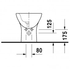 DURAVIT PURAVIDA биде напольное 36*63см 2247100000