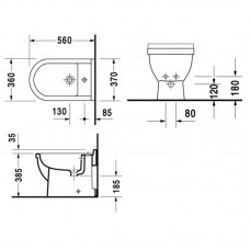 DURAVIT STARCK 3 биде напольное 2230100000