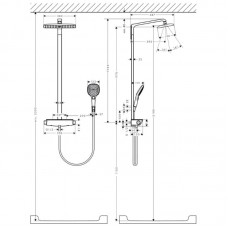 HANSGROHE Raindance Select E 360 Showerpipe Душевая система с Термостатом Ecostat 27112400