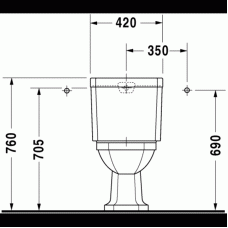 DURAVIT 1930th Унитаз напольный ( чаша) 0227010000