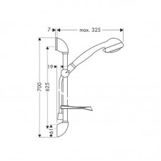 HANSGROHE Selecta 65см - душевая штанга 27781000