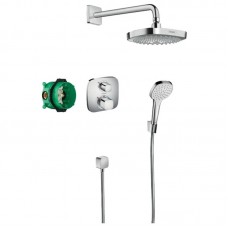 HANSGROHE ShowerSet Croma Select E/Ecostat E Душевой набор (верхний, ручной душ, ibox, термостат) 27294000