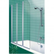 AQUAFORM Modern 3 - Шторка на ванну трехэлементная, стекло - прозрачное, профиль - белый, 1200х1400 мм (170-06953)