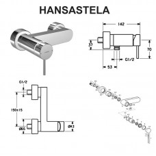 Смеситель для душа Hansa STELA (57670101)