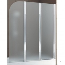 AQUAFORM Modern 3 - Шторка на ванну трехэлементная, стекло - сатинато, профиль - хром, 1200х1400 мм (170-06979)