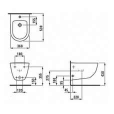 LAUFEN PRO биде подвесное, цвет белый 8309520003021